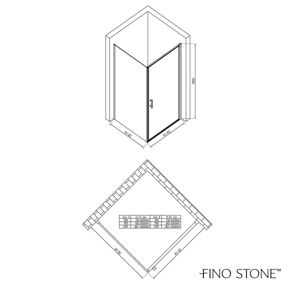 Corner shower drawing 1