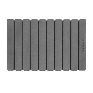 Foldable Stone Bath Mat - Super Absorbent Diatomaceous Earth, Non-Slip Quick Dry Bathroom Mat | 39x60cm (16x24") | - Compact, Easy to Store & Clean, Dark Grey