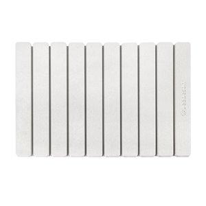 Foldable Diatomite Drying Mat for Kitchen Counter & Bathroom | Super Absorbent Quick-Dry Stone Tray | Non-Slip Dish & Bath Mat | Easy-Clean Large 39x60cm (16x24") | (Off-White)