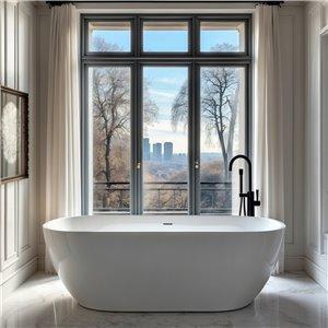 Fino Acrilico Gloss White Compact Freestanding Acrylic Bath 170 x 70cm