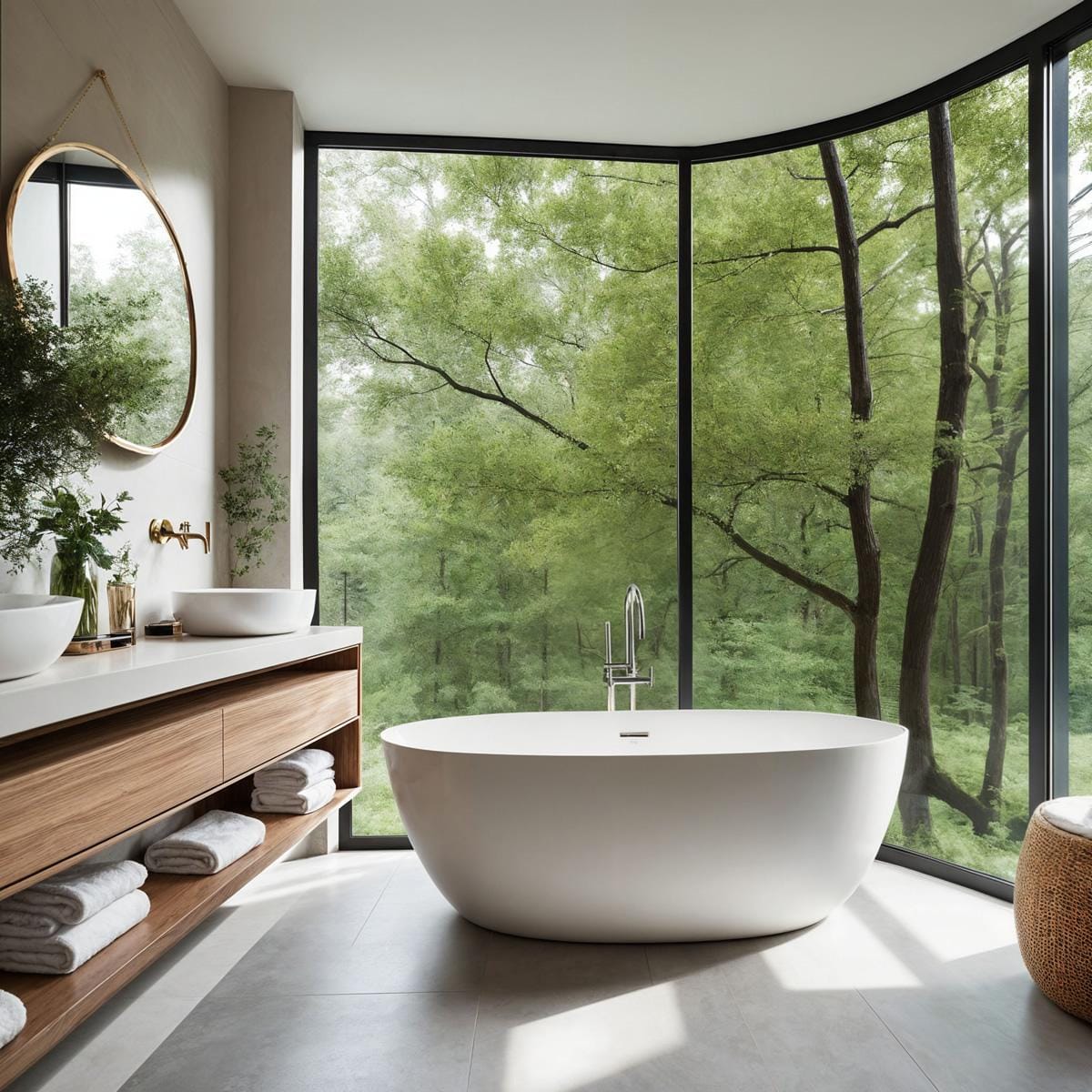 Girona matt white freestanding stone bath 1400mm side