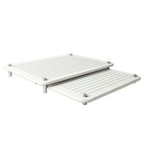 Premium 2-Pack Diatomite Dish Drying Mat | Fast-Absorbing Stone Sink Tray | Expandable Worktop Drying Rack Pad | Eco-Friendly Kitchen Drain Board, Light Grey