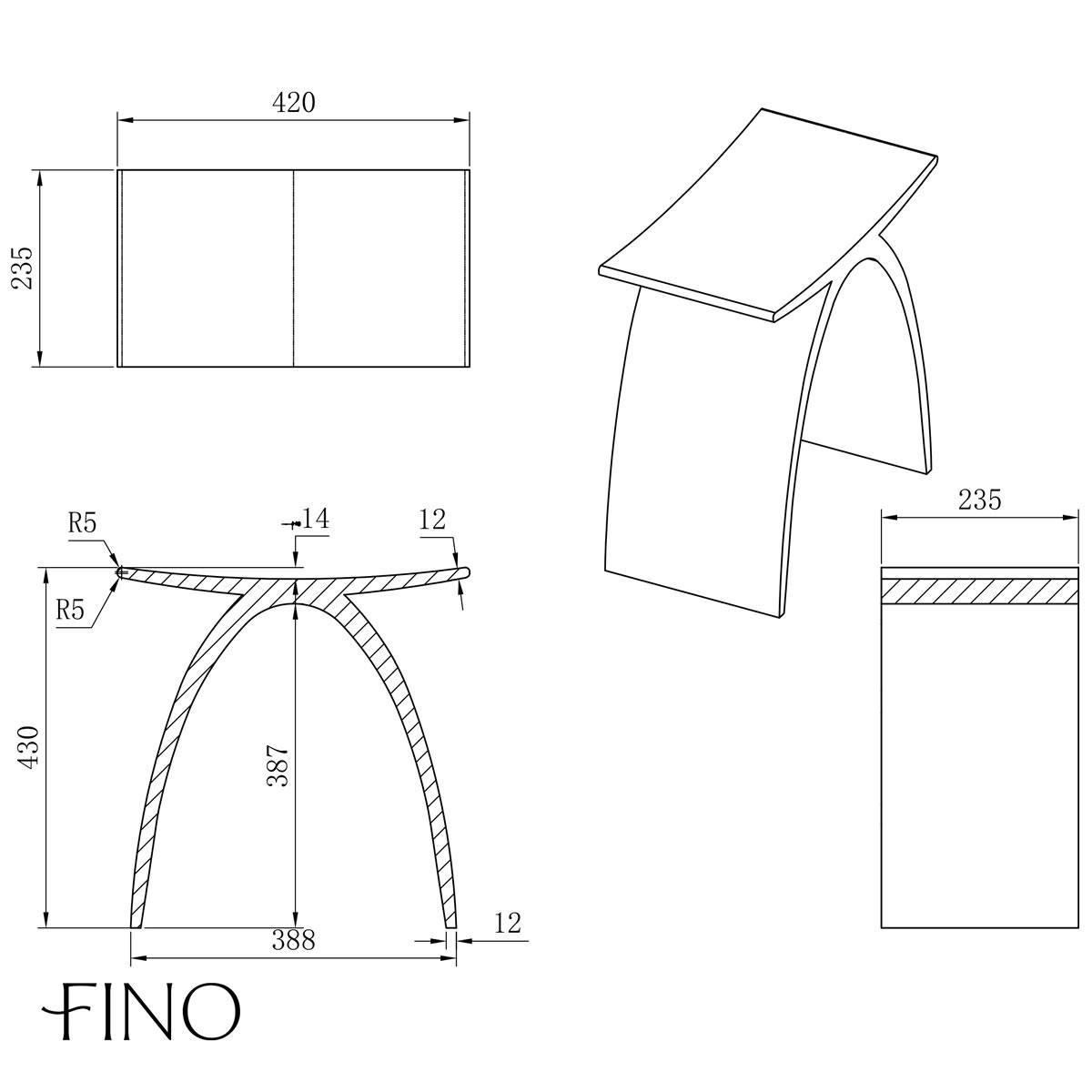 Matt white stone bathroom seat dimensions