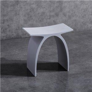 Fino Matt White Stone Bathroom Seat