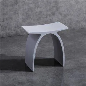 Fino Matt White Stone Bathroom Seat