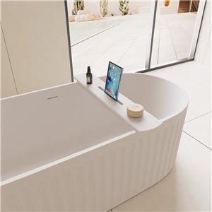 Fino Matt White Stone Bath Caddy Shelf