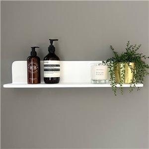 Fino Matt White Stone Bathroom Shelf 600mm
