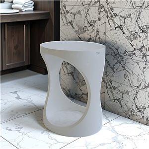 Fino Morella Matt White Stone Bathroom Seat