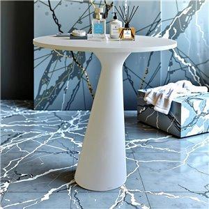 Fino Conico White Solid Stone Contemporary Bathroom Table 700mm