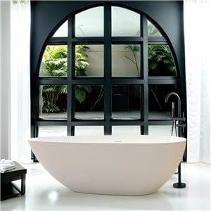 Fino Talavera Matt White Freestanding Stone Bath 1500mm